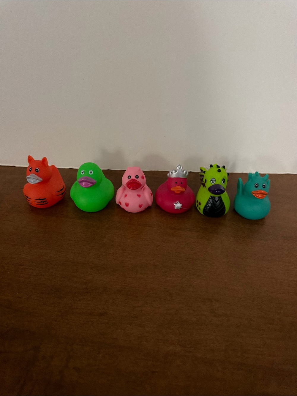 Assorted Colorful Small Pet Rubber Duck Toy Set Of Six